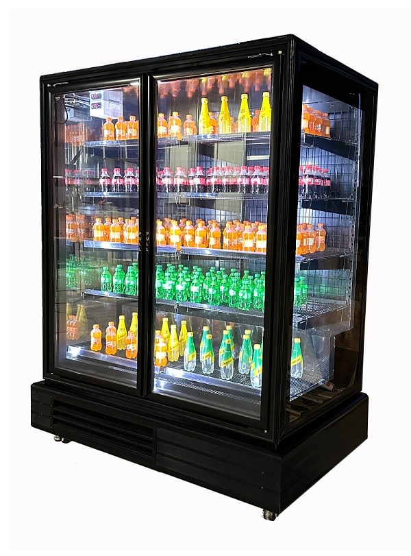 2 door Self contained Refrigerated Cabinet with glass ends