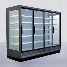 multideck glass door reach in cooler