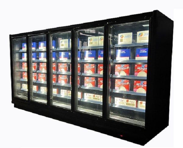 glass door supermarket merchandiser, grocery freezer