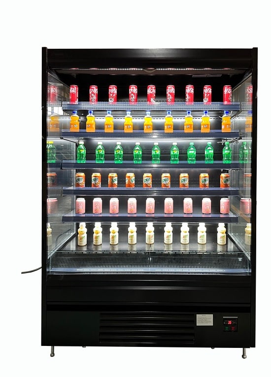 4ft Vertical Open Air Cooler, Grab&Go Cabinet