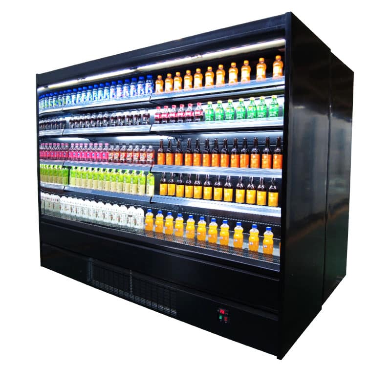 Double Sided Open Display Fridge Open Display Case Supermarket