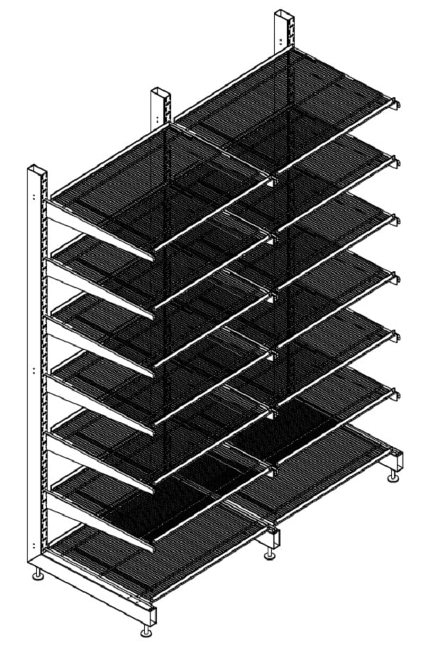 walk in cooler shelving system